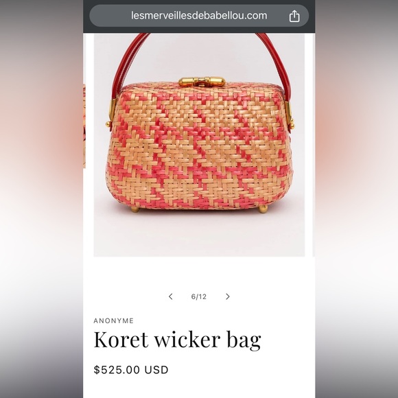 Vintage Italian Wicket Koret bag - Picture 5 of 6